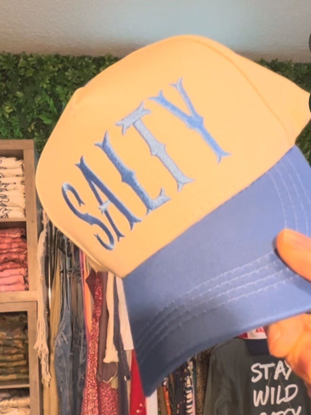NEW SALTY Embroidered ☀️🐚 Beach Go-er Cap Trucker Hat 🐚🌊⛱️☀️🏖️🏝️⛱️🐚☀️🏖️